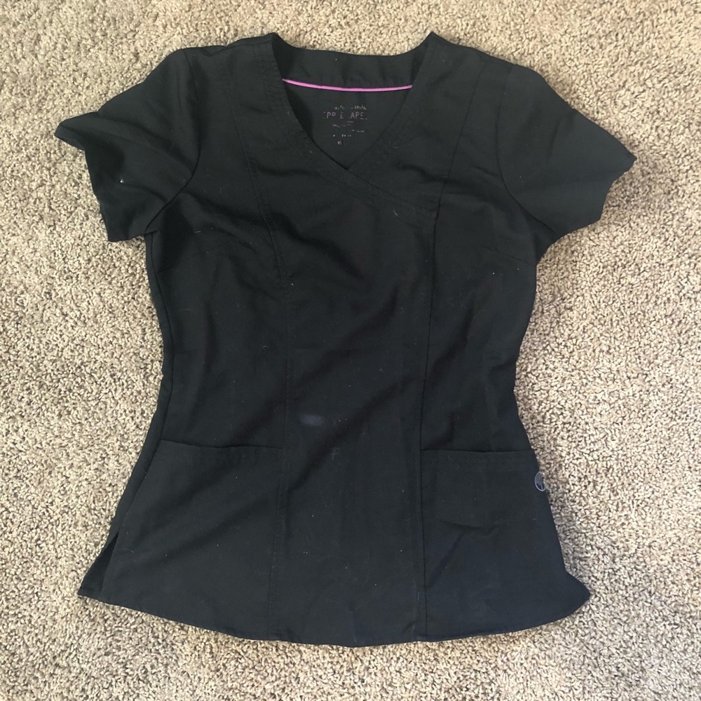 Healing Hands black scrub top